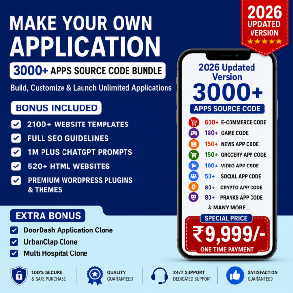 3000+ App Source Code Bundle