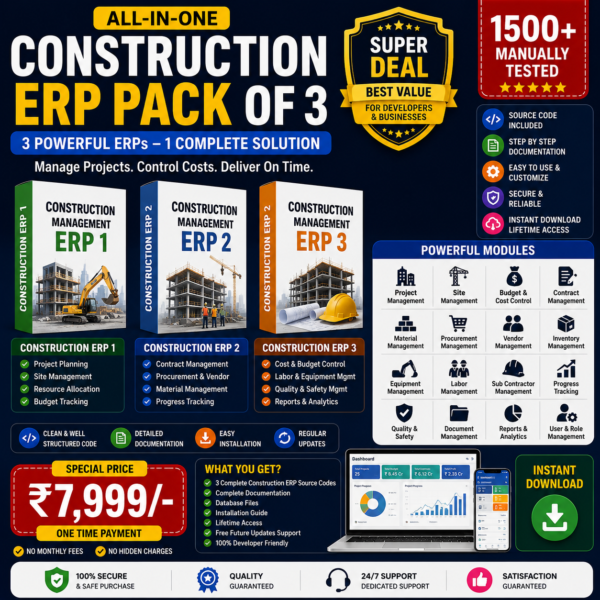 Construction ERP Source Code Bundle