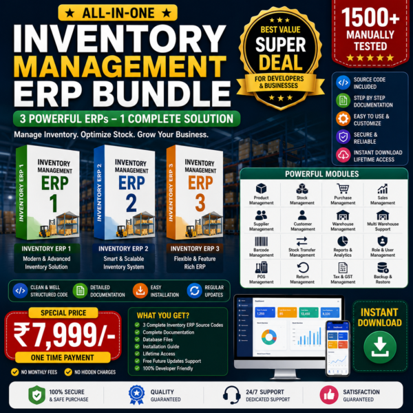 Inventory Management ERP Source Code Bundle